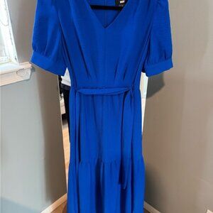 DKNY - Elegant Blue Midi Dress